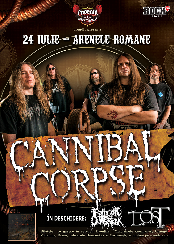 Program si reguli de acces la concertul Cannibal Corpse de la Bucuresti